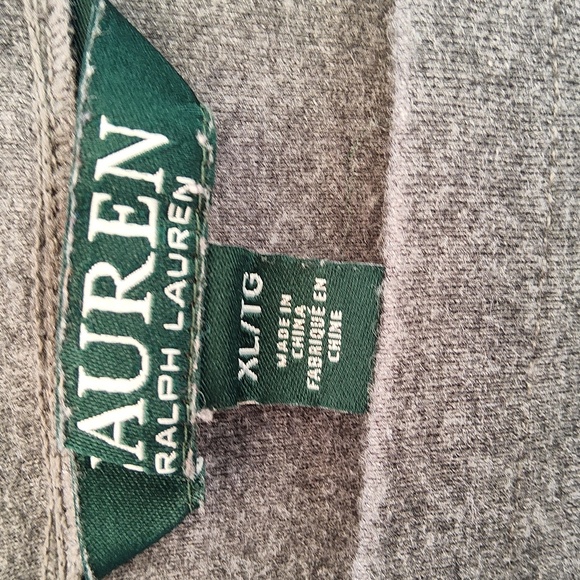 Lauren Ralph Lauren Heather Gray Knit Top Size XL - Picture 2 of 5